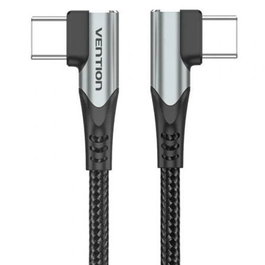 Vention Cable USB-C a USB-C de 50 cm con Ángulo Recto de 90°, 100W, Gris